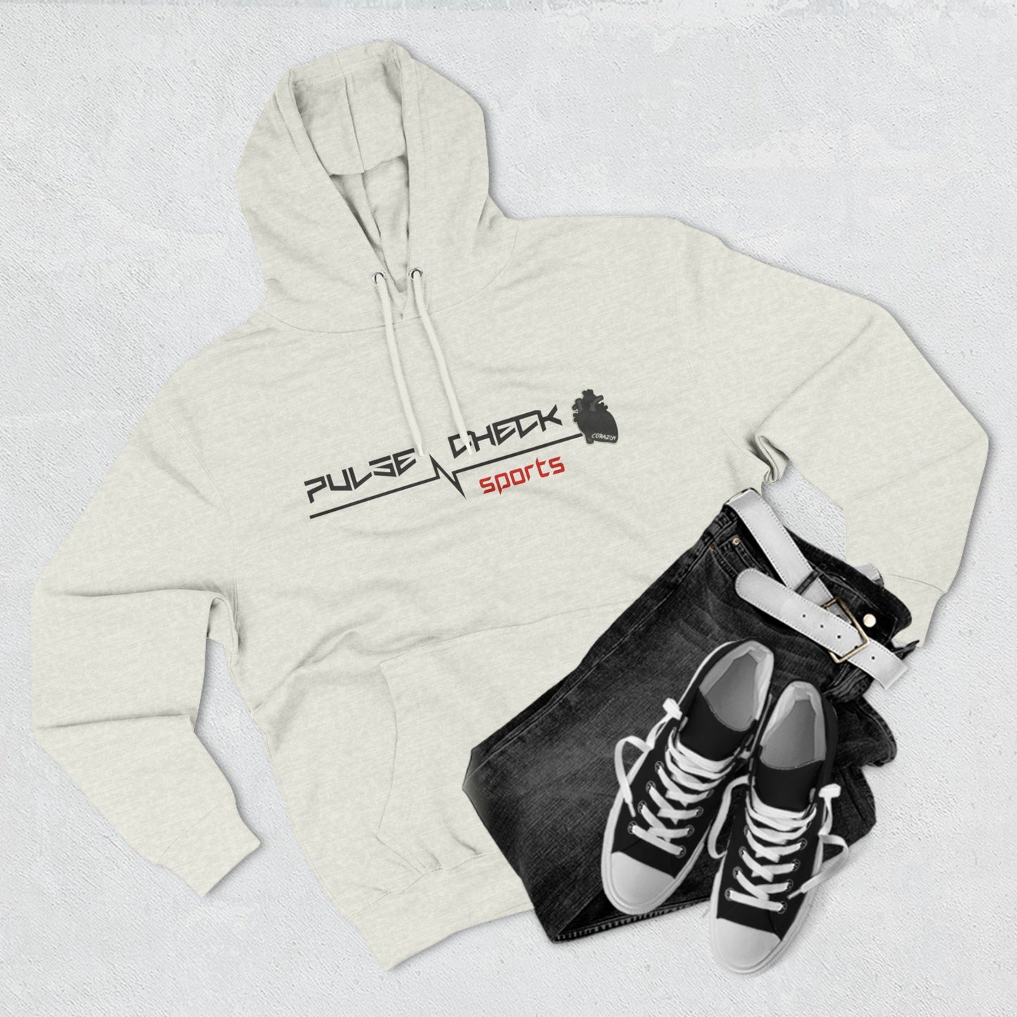 Three-Panel Fleece Hoodie