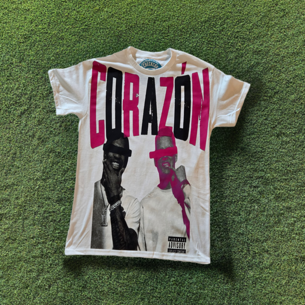 (ONLY 20 5EA SIDE MADE) CORAZÓN Women's Pink & Black Joe Burrow, and Ja'Marr Chase Think Outside The Box 100% Cotton White shirts.